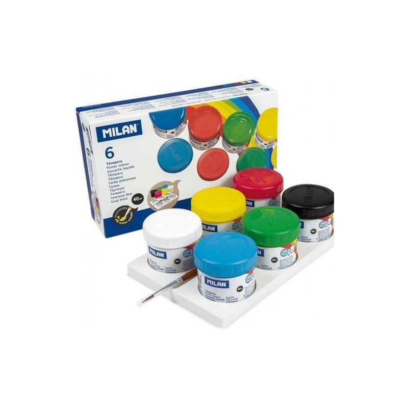 ESTUCHE TEMPERA 6 COLORES SURTIDOS 40ML