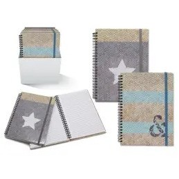 LIBRETA ESPIRAL C/ GOMA NATURAL COLLECTION