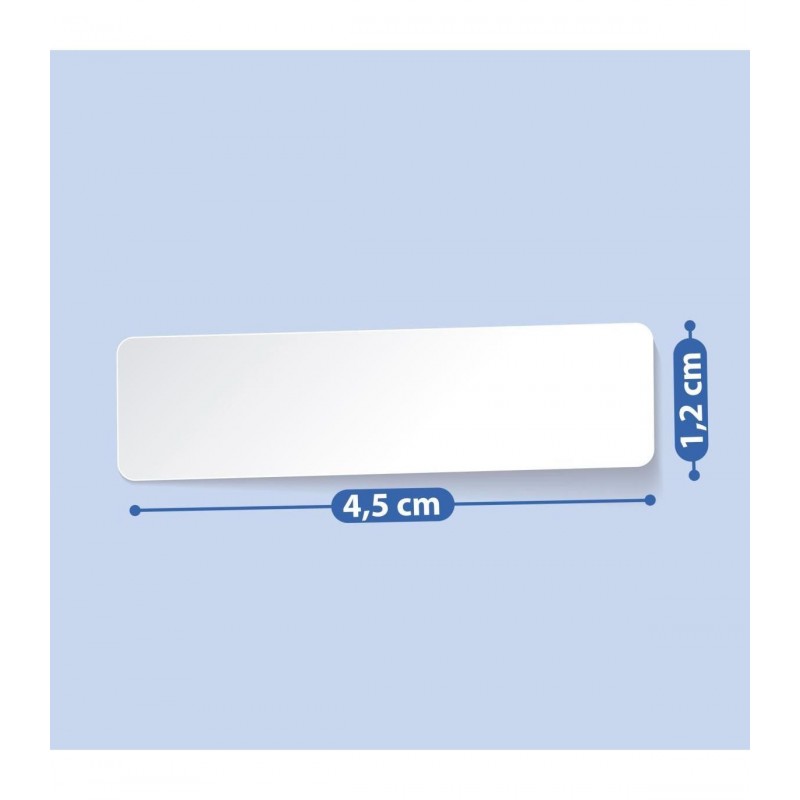 ETIQUETAS PARA TEXTILES 4.5x1.2 CM BOLSA C/36UDS