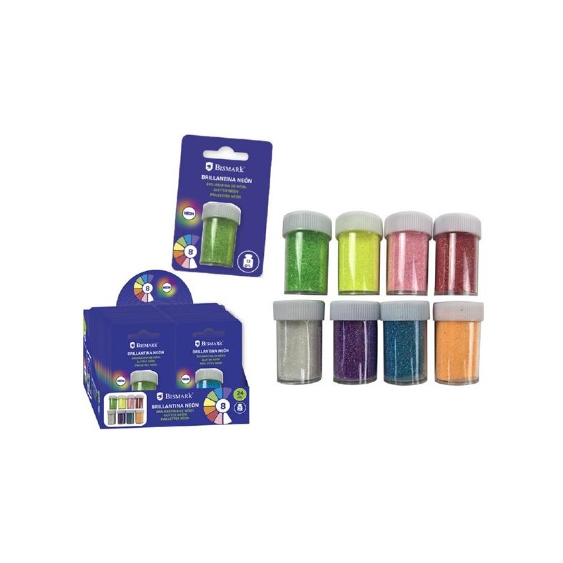 BOTE BRILLANTINA MANUALIDADES COLORES NEON 13GR