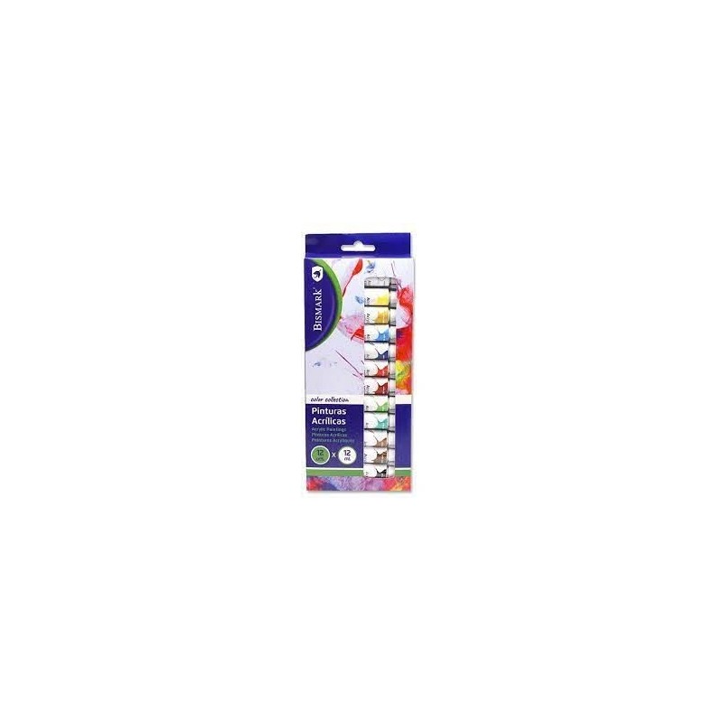 SET PINTURAS ACRILICAS TUBOS 12 COLORES X 12ML