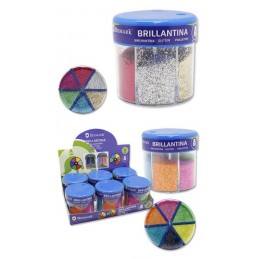 BOTE BRILLANTINA MANUALEDADES 6 COLORES 60GR