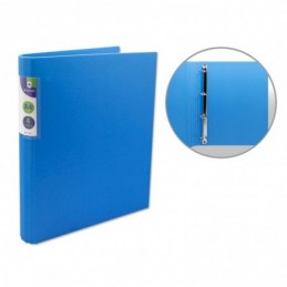 CARPETA PP A4 4A-25 LOMO REDONDO NEON AZUL