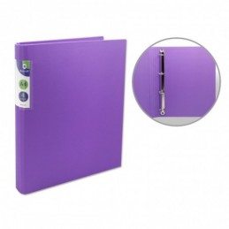 CARPETA PP A4 4A-25 LOMO REDONDO NEON VIOLETA