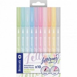 ROTULADORES FLUOR BISMARK DOBLE PUNTA FINA PASTEL