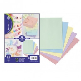 CARTULINAS DE COLORES PASTEL A4 - 10UDS