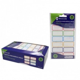 ETIQUETAS MARCADORAS LINEAS 21x43MM 48UDS