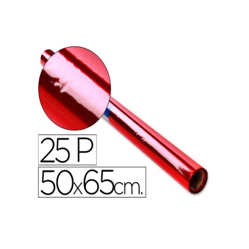 PAPEL CELOFAN ROLLO ROJO