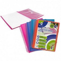 PP BISMARK CARPETA ESPIRAL 20 NEON SURTIDAS