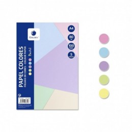 GOLDEN RESMILLERIA 10 COLORES PASTEL A4 100H 80GR