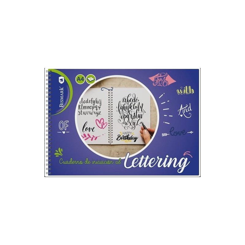 CUADRNO LETTERING A4 ESPIRAL 32 HOJAS