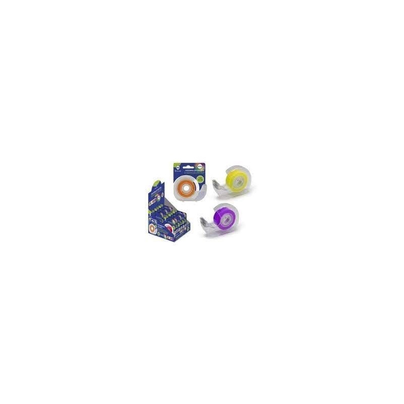 PORTARROLLOS CINTA ADHESIVA COLOR 33x19 MM 6 COLOR