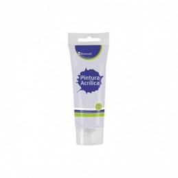 PINTURA ACRILICA 75 ML PLATA CON GLITTER