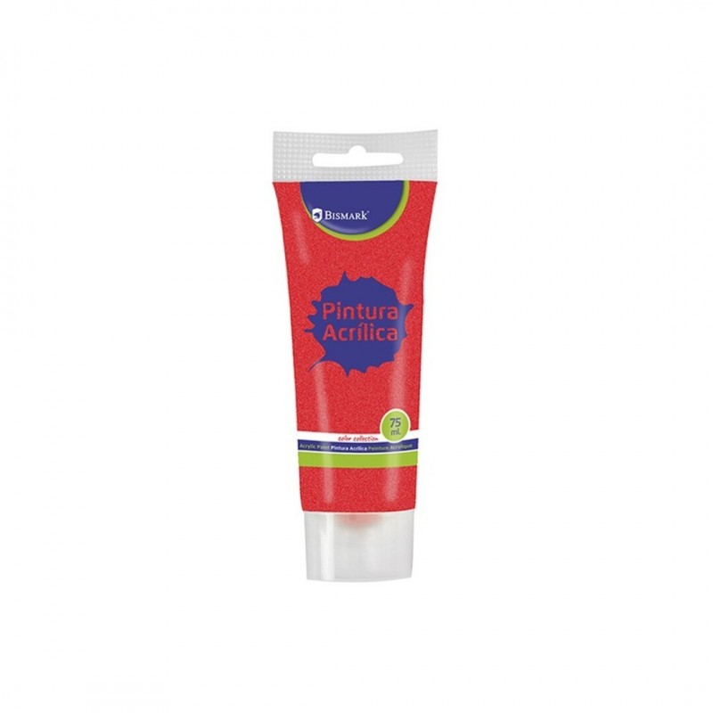 PINTURA ACRILICA 75 ML ROJO CON GLITTER
