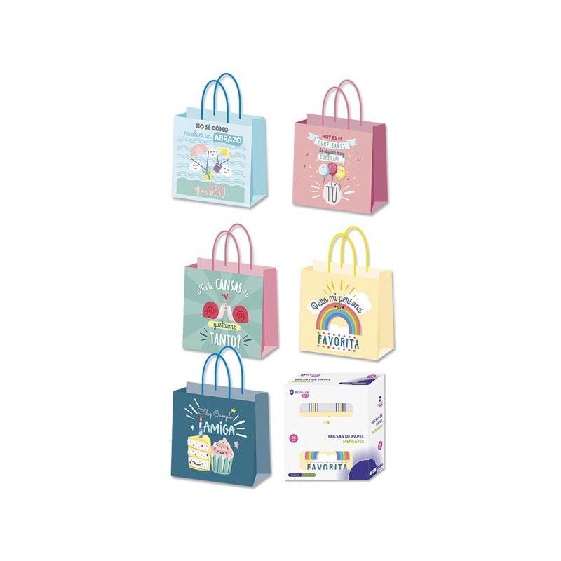 BOLSA CELULOSA MENSAJES 35x12x31 CM