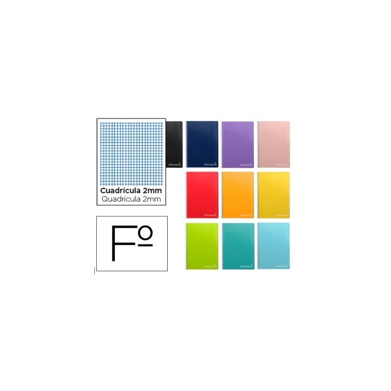 CUADERNO FOLIO TAPA DURA 80H 2MM 75GR ANILLAS LIDE