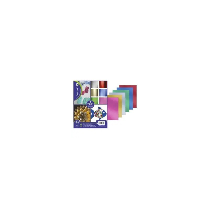 BLOC CARTULINA A4 METALIZADA 120GR 6 COLORES