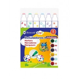 ROTULADORES DOBLE PUNTA C/ SELLO SET 6 COLORES