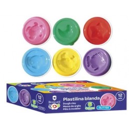 PLASTILINA BLANDA CON BRILLANTINA