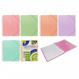 PP BISMARK CARPETA ESPIRAL 30 FUNDAS PASTEL