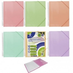 PP BISMARK CARPETA ESPIRAL 40 FUNDAS TRANSPARENTES