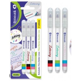 ROTULADORES DOBLE LINEA BICOLOR LETTERING 3 UDS