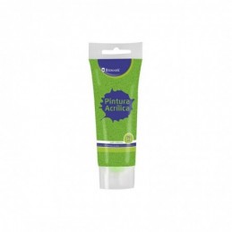 PINTURA ACRILICA 75 ML VERDE CON GLITTER