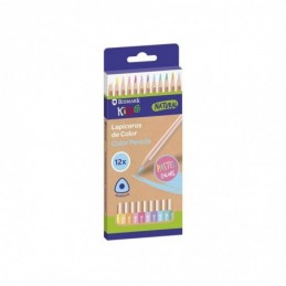 NATURAL COLOR LAPICEROS MADERA 12 COLORES PASTEL