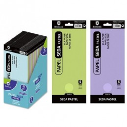 PAPEL DE SEDA PASTEL COLORES SURTIDOS 5 UDS 50X66
