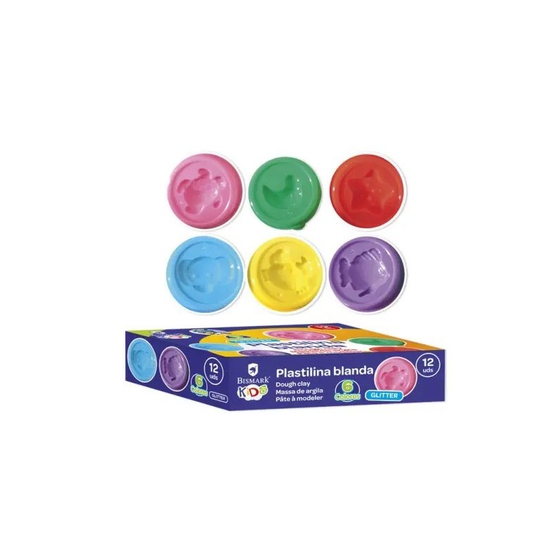 PLASTILINA BLANDA CON BRILLANTINA