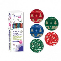 PAPEL DE REGALO KRAFT NAVIDAD 100x300