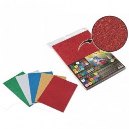 PACK 5 GOMA EVA PURPURINA 20x30 COLOR STD