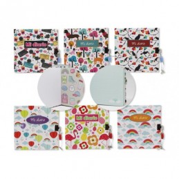 DIARIO C/CANDADO COLORFUL CON PEGATINAS