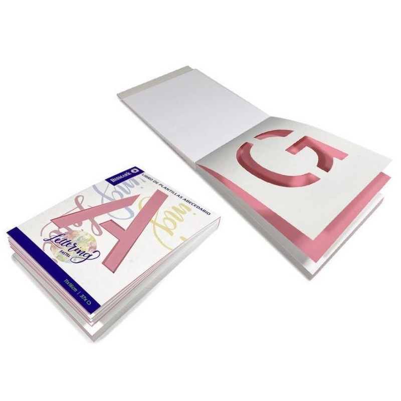 LIBRO PLANTILLAS ABECEDARIO LETTERING PASTEL
