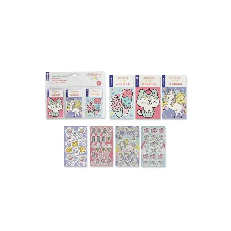 LIBROS DE PEGATINAS INFANTIL PARA LETTERING PASTEL