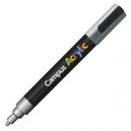 ROTULADOR CAMPUS ACRYLIC PLATA 2MM