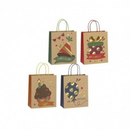 BOLSA KRAFT REGALO HAPPLY BIRTDAY UV