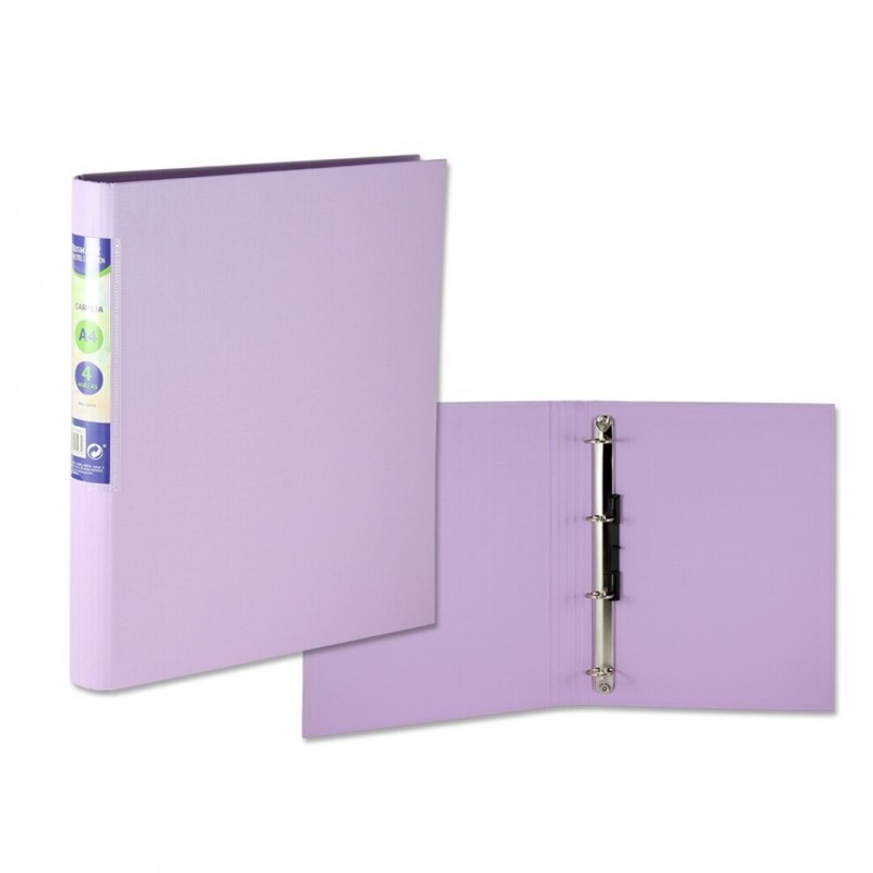 CARPETA PP A4 4A-25 LOMO REDONDO PASTEL VIOLETA