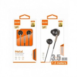AURICULARES METAL 3.5MM NEGRO H23A