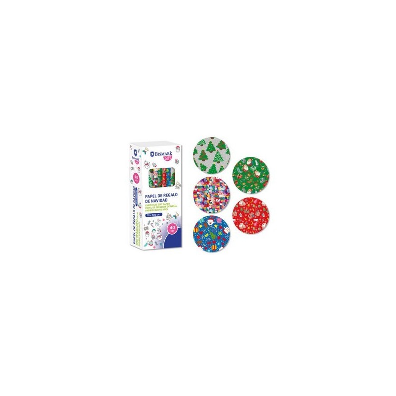 PAPEL DE REGALO KRAFT NAVIDAD 70x500