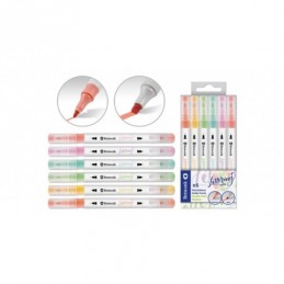 ROTULADORES DOBLE PUNTA LETTERING PASTEL 6 UDS