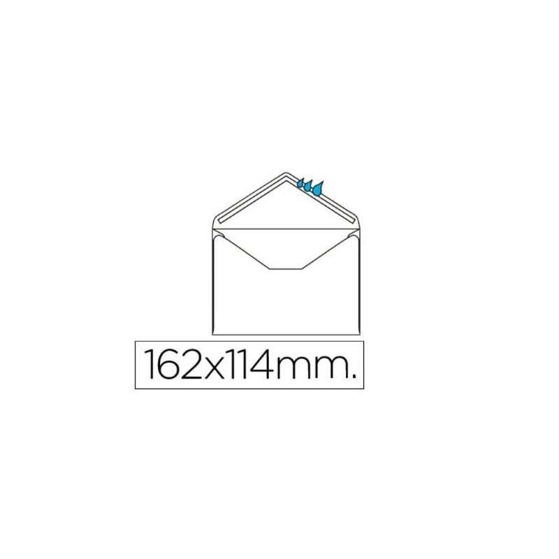SOBRE BLANCO N 21 114x162MM SOLAPA DE PICO 500 UDS