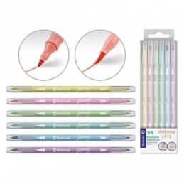 SET 6 ROTULADORES DOBLE PUNTA INFANTIL LETTERING P