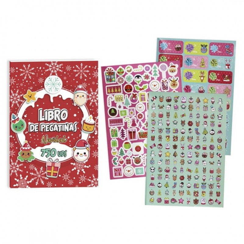 LIBRO DE PEGATINAS NAVIDAD 750 UDS