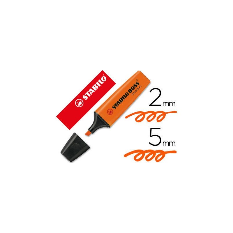 MARCADOR STABILO BOSS FLUOR NARANJA