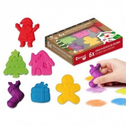 PINTURAS FORMAS NAVIDAD CAJA 6 COLORES