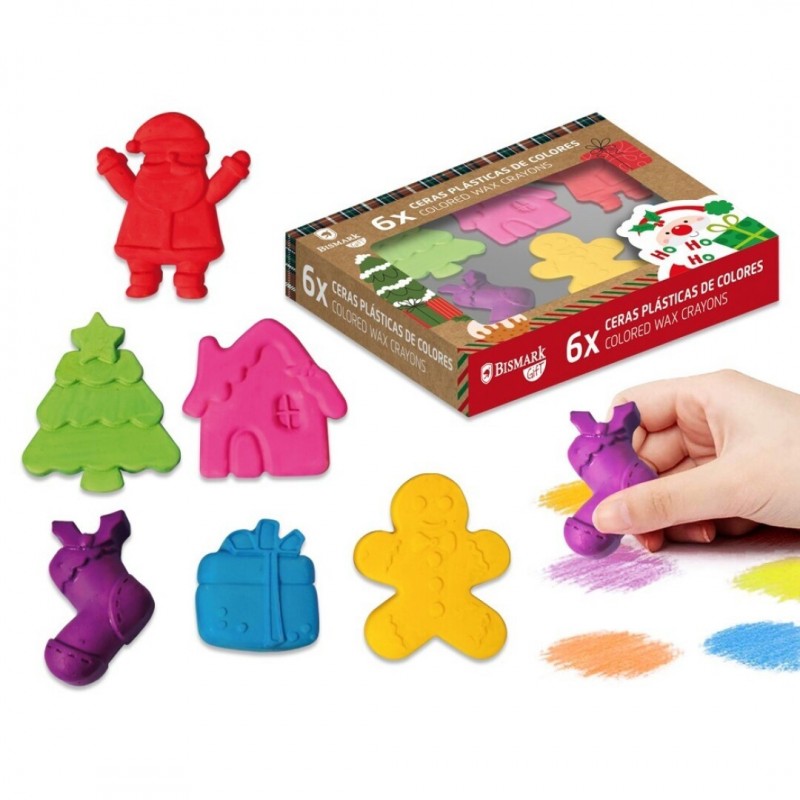 PINTURAS FORMAS NAVIDAD CAJA 6 COLORES