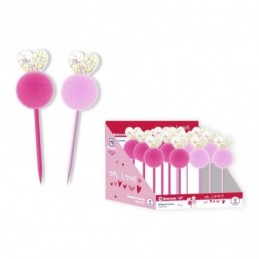 LOVE BOLIGRAFO POMPON PURPURINA
