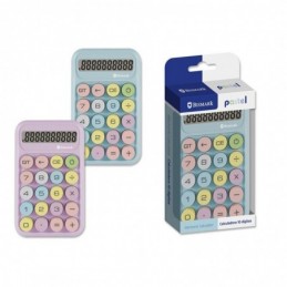 CALCULADORA PASTEL TECLAS COLORES 10 DIGITOS