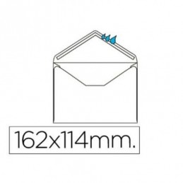SOBRE BLANCO N 21 114x162MM SOLAPA DE PICO 500 UDS